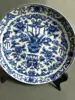 Chinese old Blue and white porcelain Hand Painted Pattern plate 3