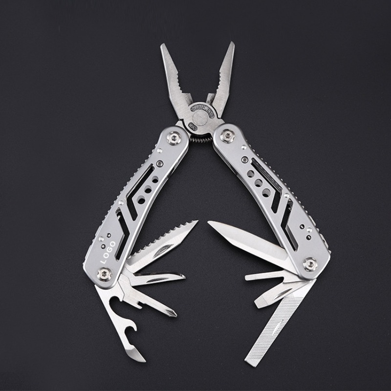 Multifunctional Tool Pliers Outdoor Camping Folding Pliers Stainless Steel Mini Combination Knife Pliers Crimping Tool