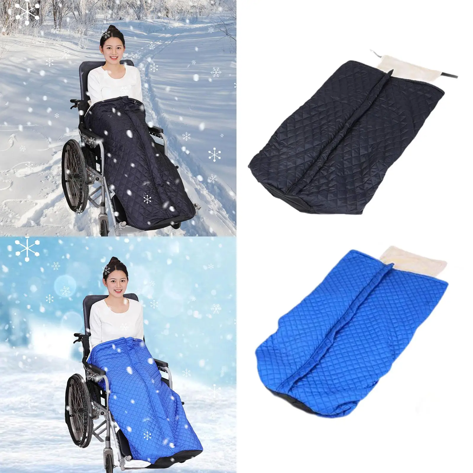 Wheelchair Blanket Machine Washable Warm Leg Cold Weather Cozy with Layers Plush Thick Warm Knee Blanket for Disabled People 4