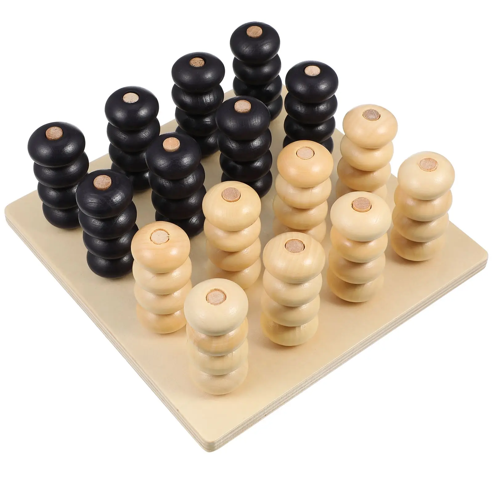 Sizi Chess Toys Interactive Board Game Fold Brain Teaser Educational Bamboo Kids