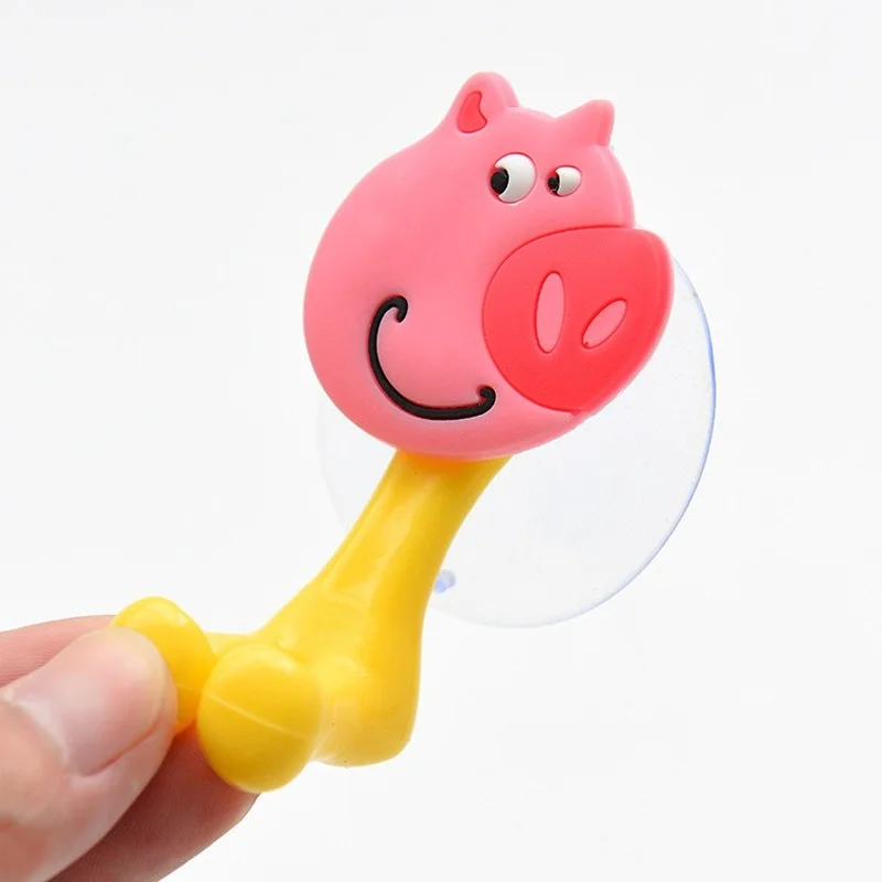 Cute Animal Cartoon Toothbrush Holder Wall Mounted Duty Suction Sucker Holder Hooks Set Organizer Tool Bathroom Accessories 1pcs