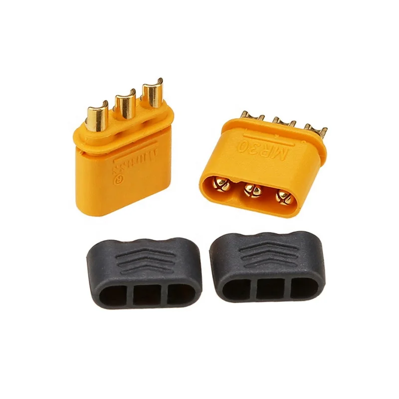

Upgrade of XT30 Connectors MR30 Plug Female Male Gold Plated Bullet Connector With Sheath For RC Lipo Battery