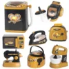 Children's Mini Play House Toy Black Gold Small Appliances Simulation Electric Kitchen Appliances Oven Washing Machine Toy Model 1
