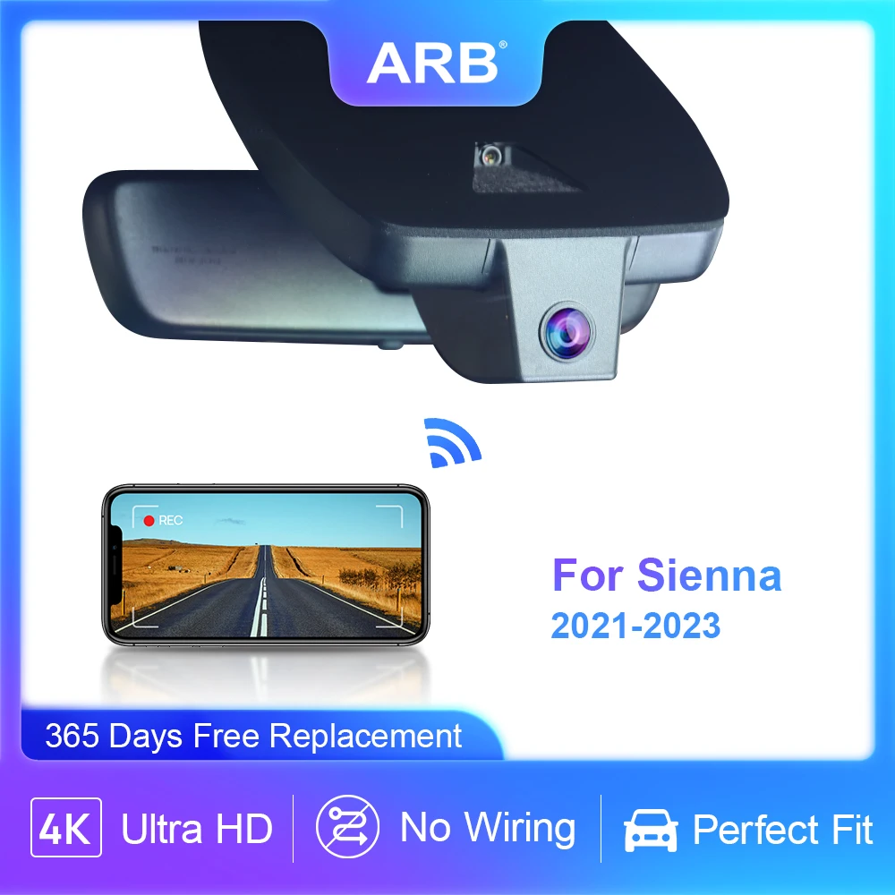 Dvrs-for-Toyota-Sienna-2022-2021-ARB-Dash-Cam-4K-Front-and-Rear ...
