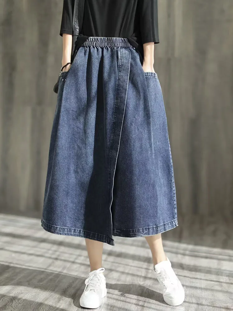 Amax LuluE Nouveauté Printemps 2024 : Jupes en Jean Amples Vintage pour Femme, Mode Streetwear, Vêtements de Luxe Classiques et Décontractés Style Harajuku