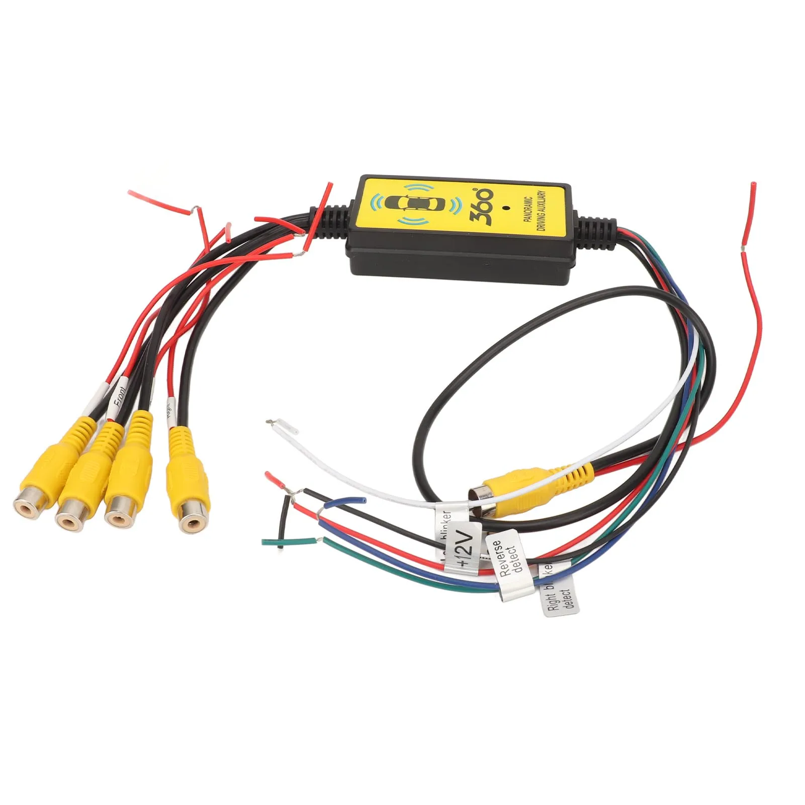 4-Wege-Rückfahrkamera-Video-Umschalter, einfache Installation, intelligente Schaltungserkennung, Video-Splitter-Umschalter, 8 V-16 V, für LKWs – Detail 5