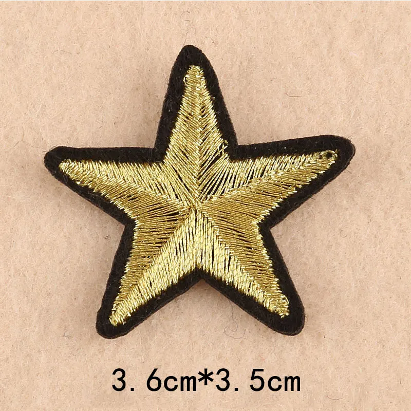 6 Toppe Termoadesive Militari - Stelle E Strisce Oro Per Decorare Vestiti E Accessori - Foto 3