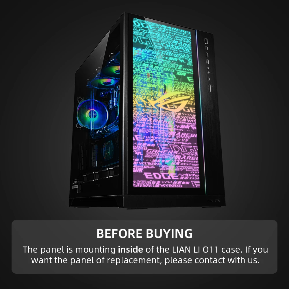 Transperant PC Case Light Panel for LIANLI O11 O11XL Dynamic Case DIY LIAN LI Cabinet MOD Panel
