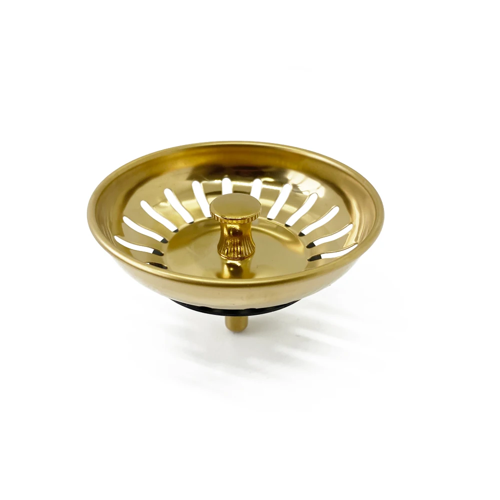 Golden Kitchen Sink Filtro Drain Basket Filter Sus 304 Kit Resíduos Bacia Durável Substituição da Bacia Golden Acessório 114 mm