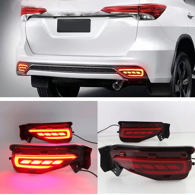 

1Set LED For Toyota Fortuner SW4 2015 2016 2017 2018 2019 2020 Reflector Rear Bumper Light Fog Lamp Brake Light Turn Signal