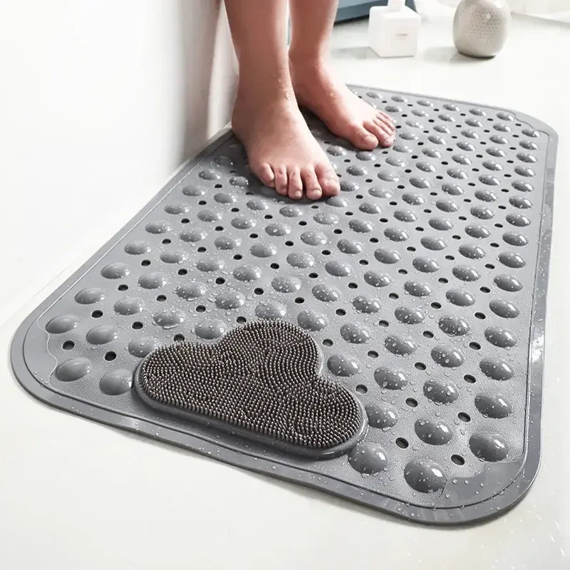 Washable Bathroom Non Slip Pad Suction Cups Anti Mould Foot Massage Area Shower Carpet Stall Floor Mat Bathing Accessories
