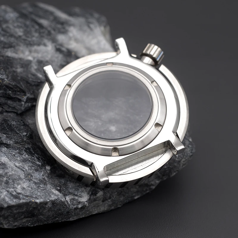 Enhanced Waterproof Tuna Canned Watch Case with Transparent Back Cover
