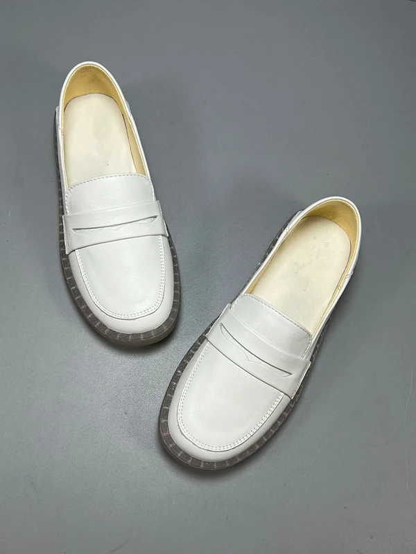 Withered 35-40 Vintage Flat Shoes Fashion Causal Genuine Leather Cowhide Slip-On Loafers Women Soft Mom Shoes