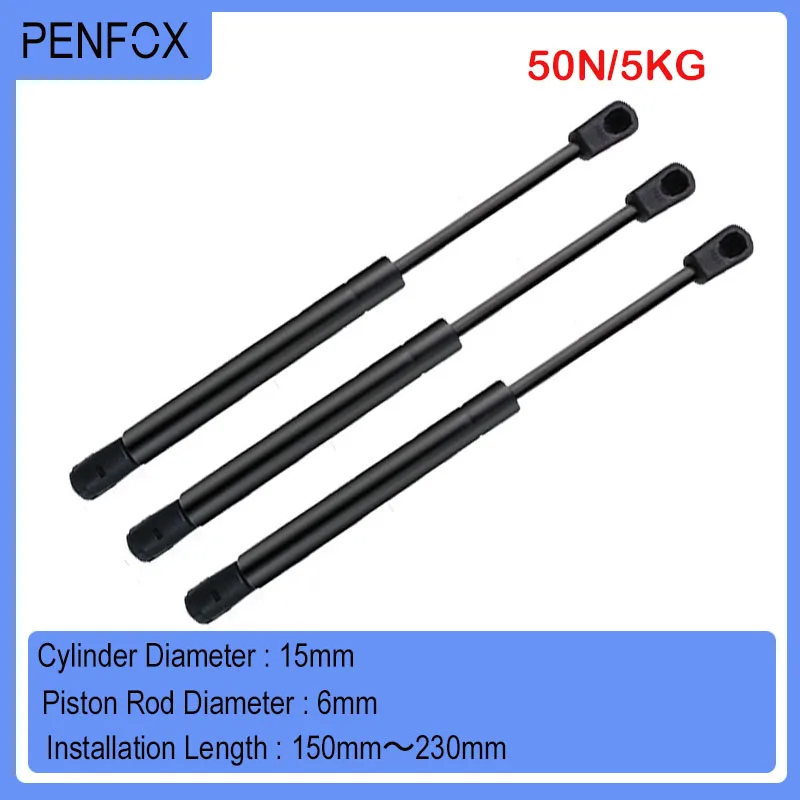 1PC 150-230mm 5kg/50N Furniture Cabinet Hydraulic Support Rod Soft Close Hinge Hydraulic Gas Lift Strut Support Car Gas Spring