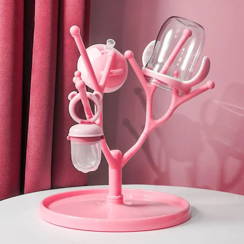 New Bottle Dry Rack Baby Bottle Drain Drying Racks Blue Pink Baby Cleaning Dryer Drainer Storage Drying Rack