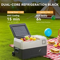 Podofo 30L автомобильный холодильник портативный мини-холодильник с морозильной камерой 12/24 В компрессорный охладитель 110-240 В ящик для льда для кемпинга, путешествий на открытом воздухе — изображение 3