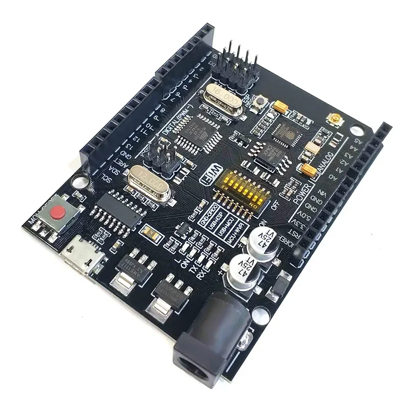 

1PCS WiFi R3 ATmega328P+ESP8266 CH340 (32Mb memory) 6V-9V USB-TTL CH340G For Arduino UNO NodeMCU WeMos One Development board