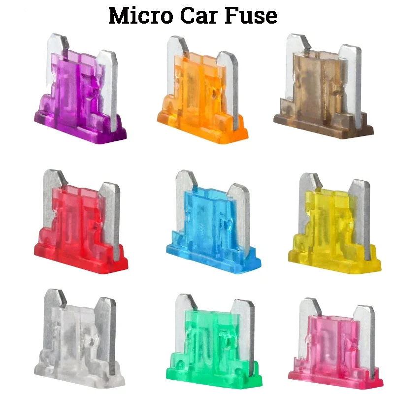 Aluminum car blade fuse kit 10/50/100pcs for car boat auto accessories 3A 5A 7.5A 10A 15A 20A 25A 30A 35A 40A