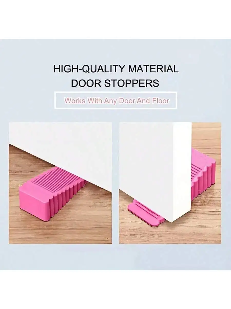 1pc Door Bottom Stop Door Wedge Windproof Fixed Rubber For Gap Up To 1.1" door stopper
