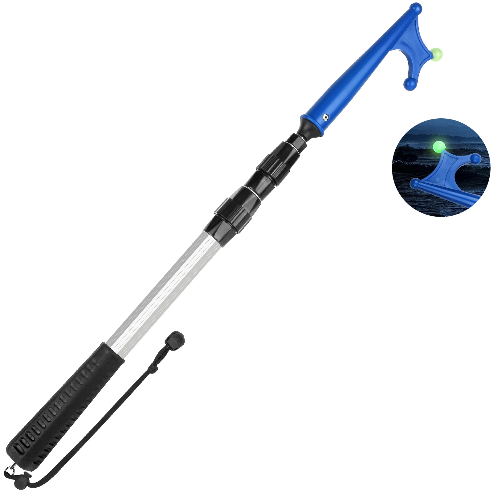 SANLIKE Boat Hook Telescoping Aluminium Alloy Pole Telescopic Fishing