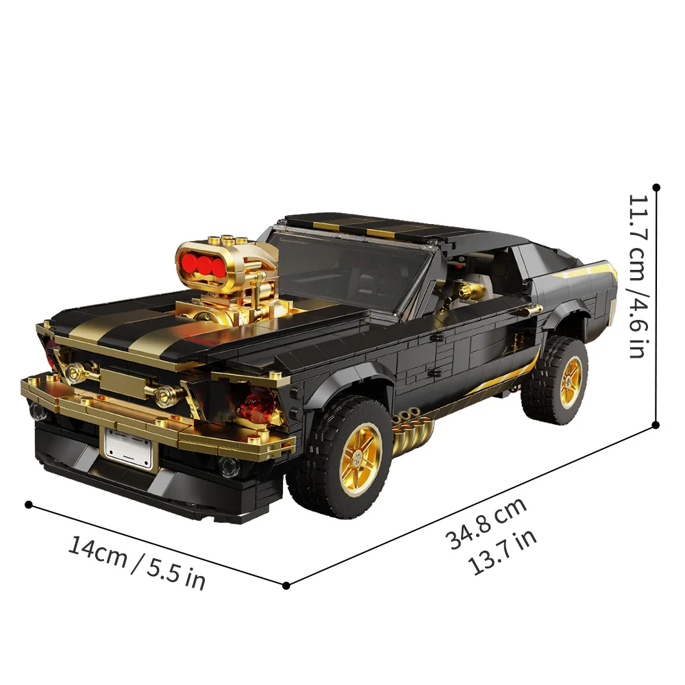 Innovations-Experte Ford Sportrennwagen Modellbausatz Bausteine DIY Spielzeug für Kinder Erwachsene Geburtstags- und Weihnachtsgeschenke – Detail 12
