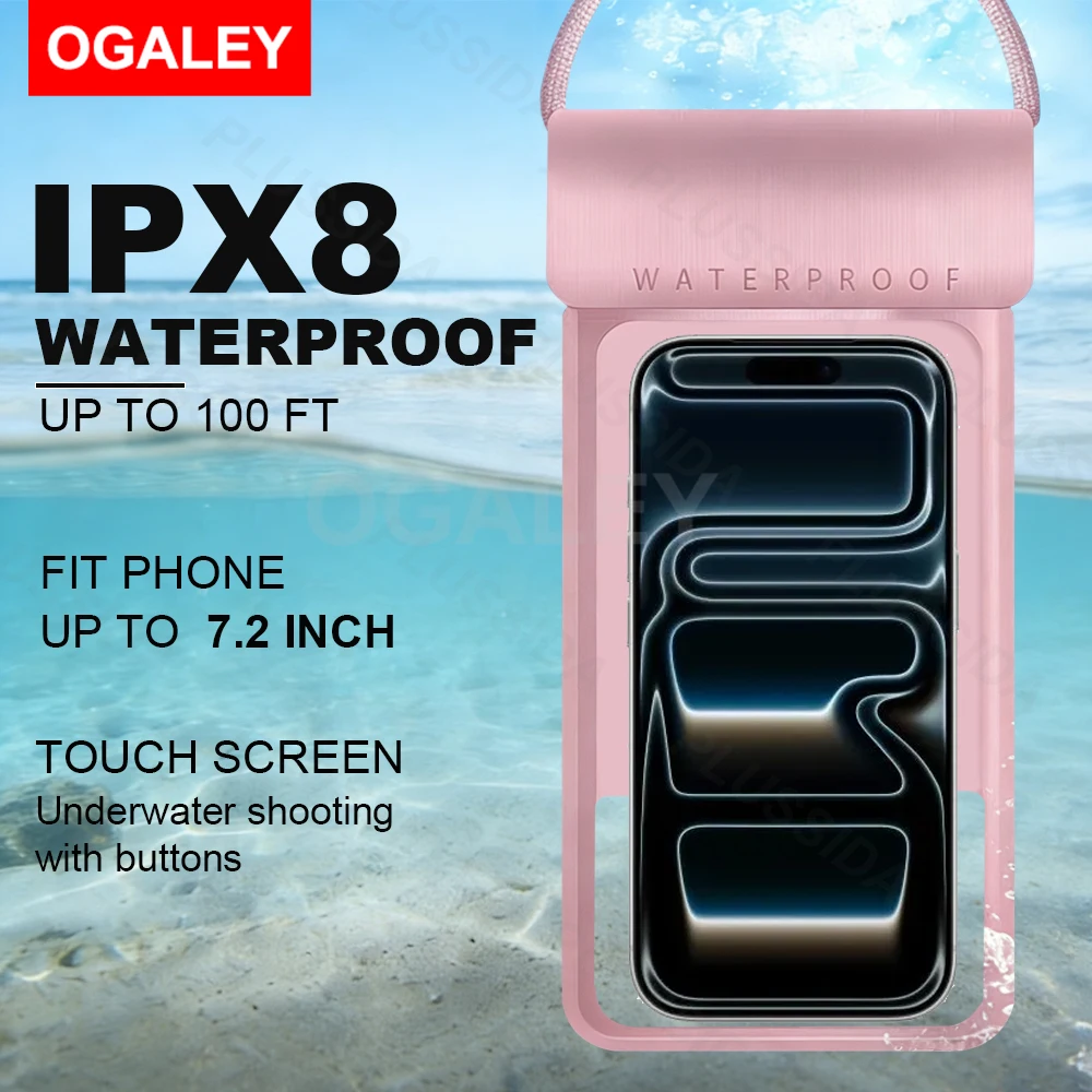 Universal Waterproof Phone Pouch with Touch Sensitivity - Ultimate Protection for Beach & Cruise Essentials