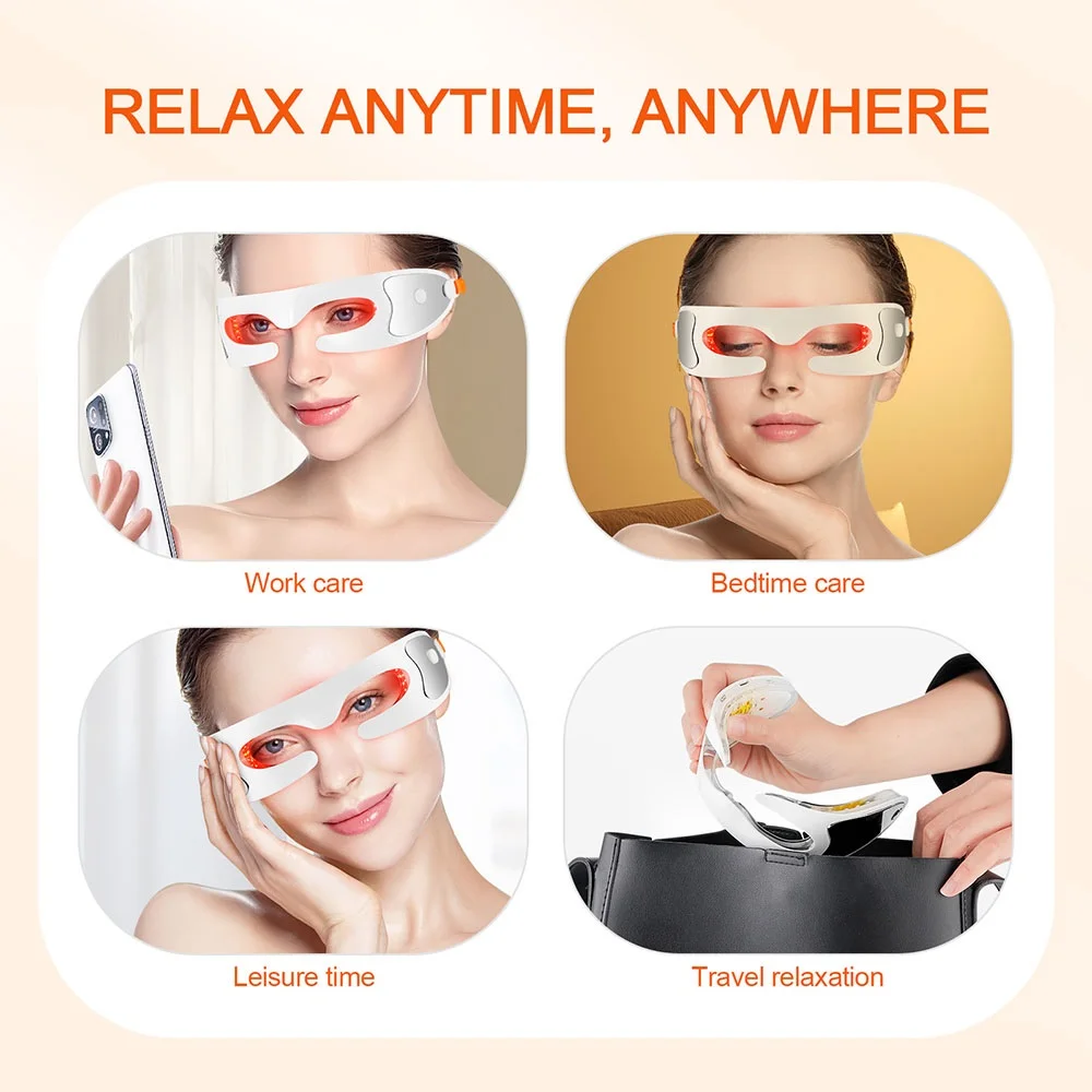 Eye Massager Anti-aging Eye Massager LED Photon Therapy Relax Fatigue Relief Lighten Dark Circles Smooth Eye Fine Line Beauty Care