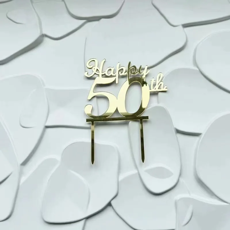 Happy Birthday Hand Writing Cake Toppers for Party Decorations