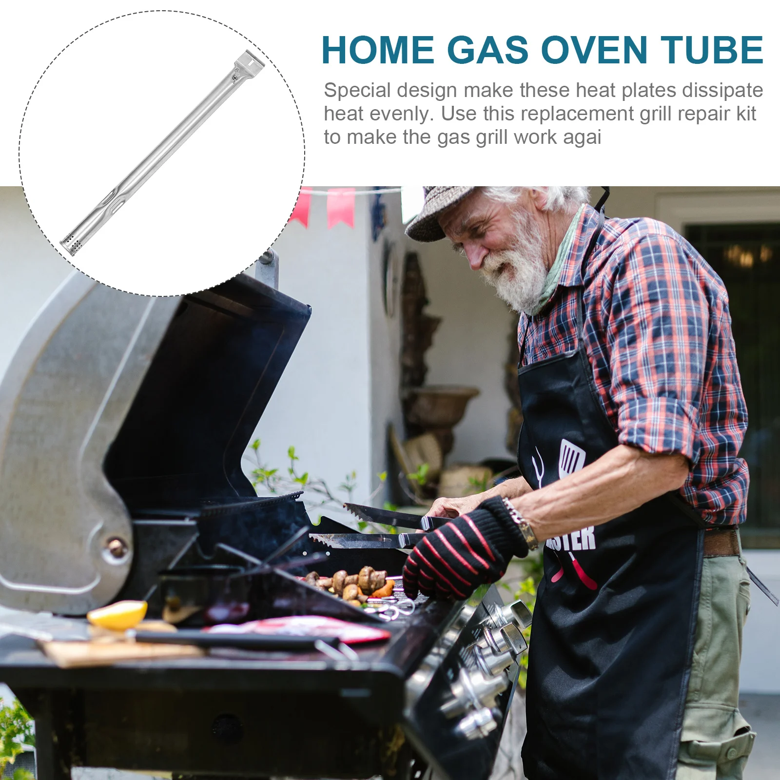 Outdoor Grill Stainless Steel Tube Gas Burner Replacement Tubes BBQ Supplies barbecue grill,gas burner