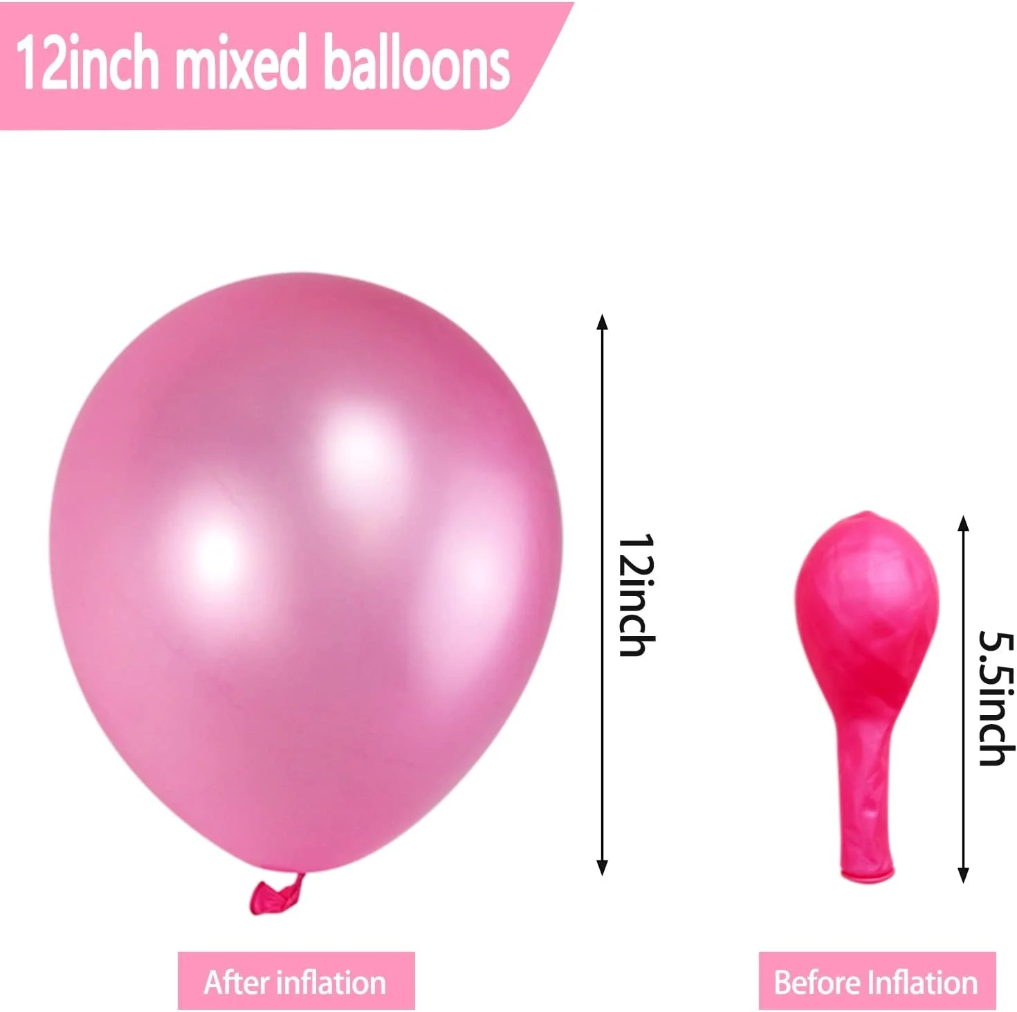 100Pcs Balloons Assorted Colors,12 Inch Latex Party Balloons for Birthday Party, Light Multi Color Rainbow