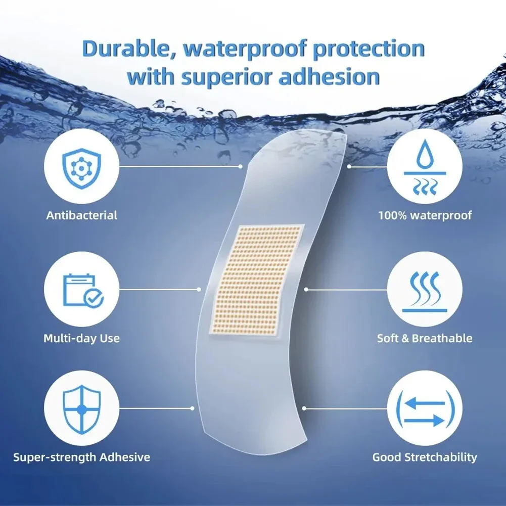 Band Aid Dressing 50/120Pcs Transparent Waterproof Adhesive Bandages For Sports Bathing Protective First Aid