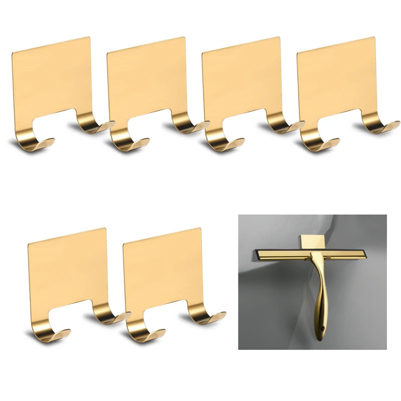 Razor Holder Shaver Hook Hanger Stand 6 Pack Self Adhesive Stainless Steel Hooks Plug Robe Towel Loofah,razor holder,adhesive hooks,self adhesive hooks,self adhesive wall hooks,adhesive wall hooks,self adhesive hanging tabs