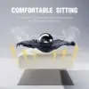Dowinx Gaming Chair with Massage Lumbar Support, Suede Fabric Ergonomic Computer Chair with Footrest for Adults 4