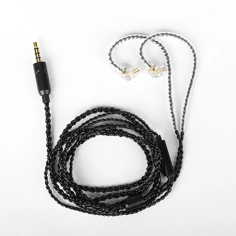 Новый Улучшенный Hi-Fi кабель для наушников Type-c QDC 3,5 мм, микрохон, монокристаллический посеребренный кабель для телефонов kz UE CCA TRN