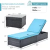 Outdoor Patio Chaise Lounge Chair, with Elegant Reclining Adjustable Backrest, Easy To Assemble, Pool Recliners 2