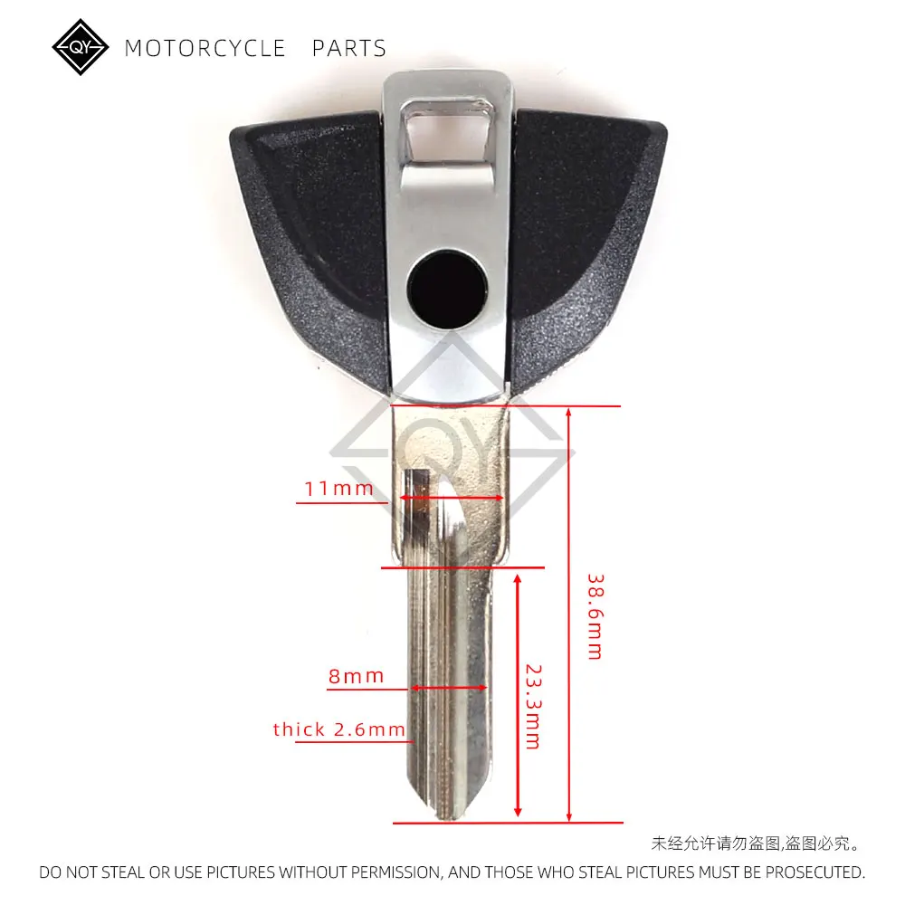 3개 로고가 있는 고품질 오토바이 교체용 키 블랭크 미가공 블레이드 엠브리오, BMW G310 G310R C650 GS G 310 G310 R GS에 호환 가능