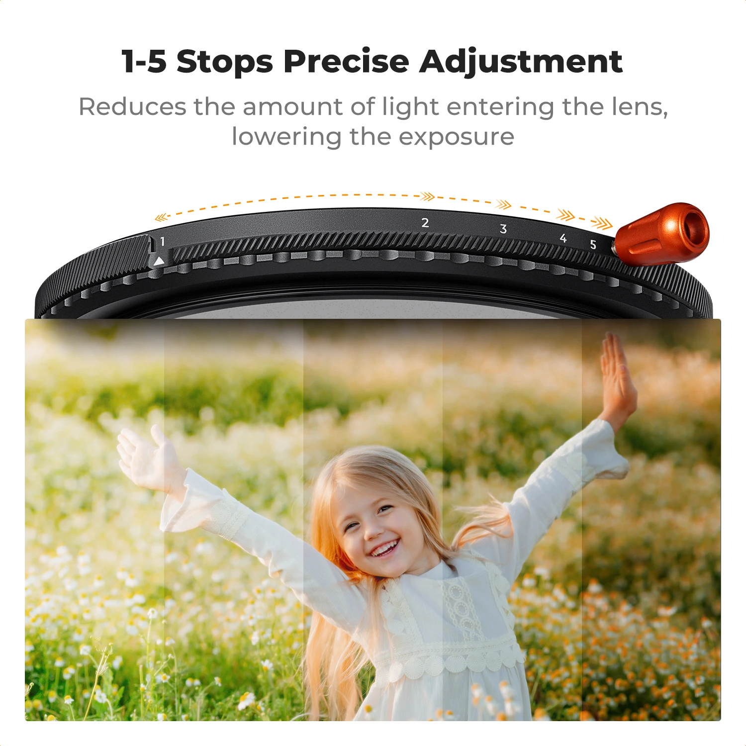 K&F CONCEPT 3in1 Variable ND2-ND32+Circular Polarizing CPL Filter+Black Mist 1/4 HD 37-82mm Camera Lens Filter 28 Multi-Coated 5