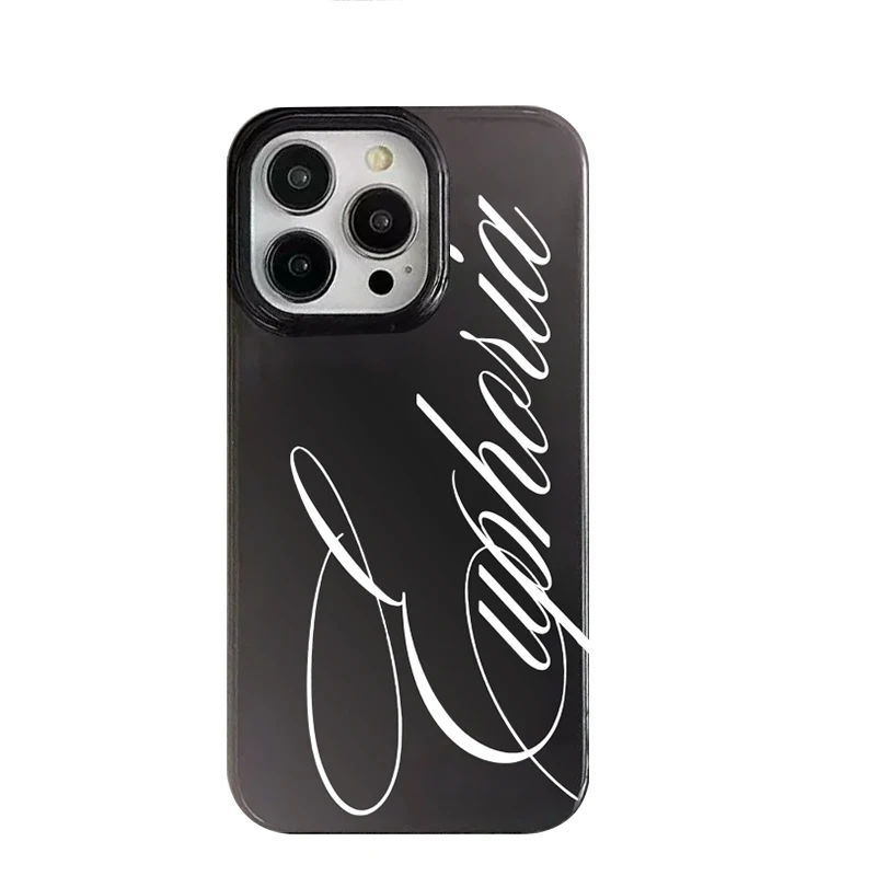 Euphoria Letter Art Wine Red Premium Phone Case