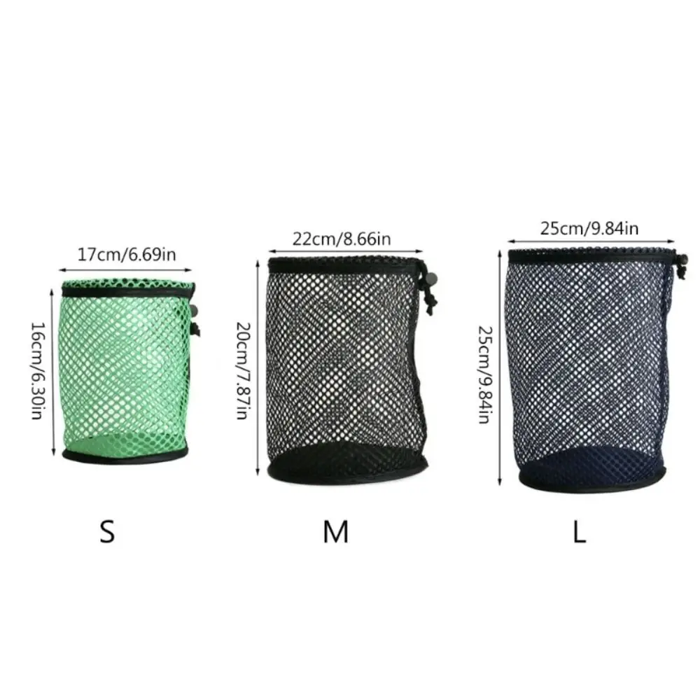 Durable 12/25/50 Golf Drawstring Pouch Mesh Nylon Golf Mesh Net Bag 3 Colors Large Capacity Golf Training