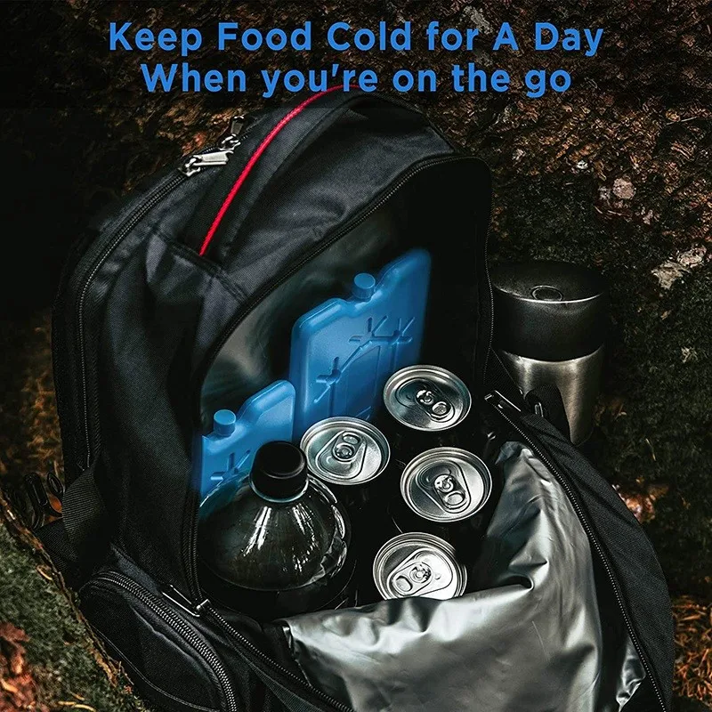 Ice Bag Pack Lunch Box Cooler Picnic Reusable Fresh Food Storage Refrigeration No Need Water Injection
