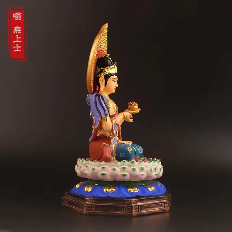 Earth Goddess Statue - Dharani Deity Resin Craft for Wealth & Merit, Buddhist Altar Decor, Guardian Deity Idol, Sacred Earth Mot