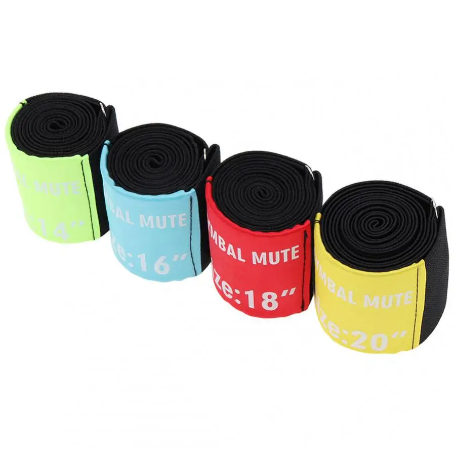 14/16/18/20 Inch Cymbal Mute Circle Ring Drum Set Hi-hat Practice Silencer Cymbal Mutes Elastic Belt Sound Control Rings