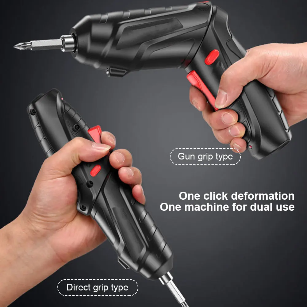 Rechargeable Electric Screwdriver Set with LED Lighting