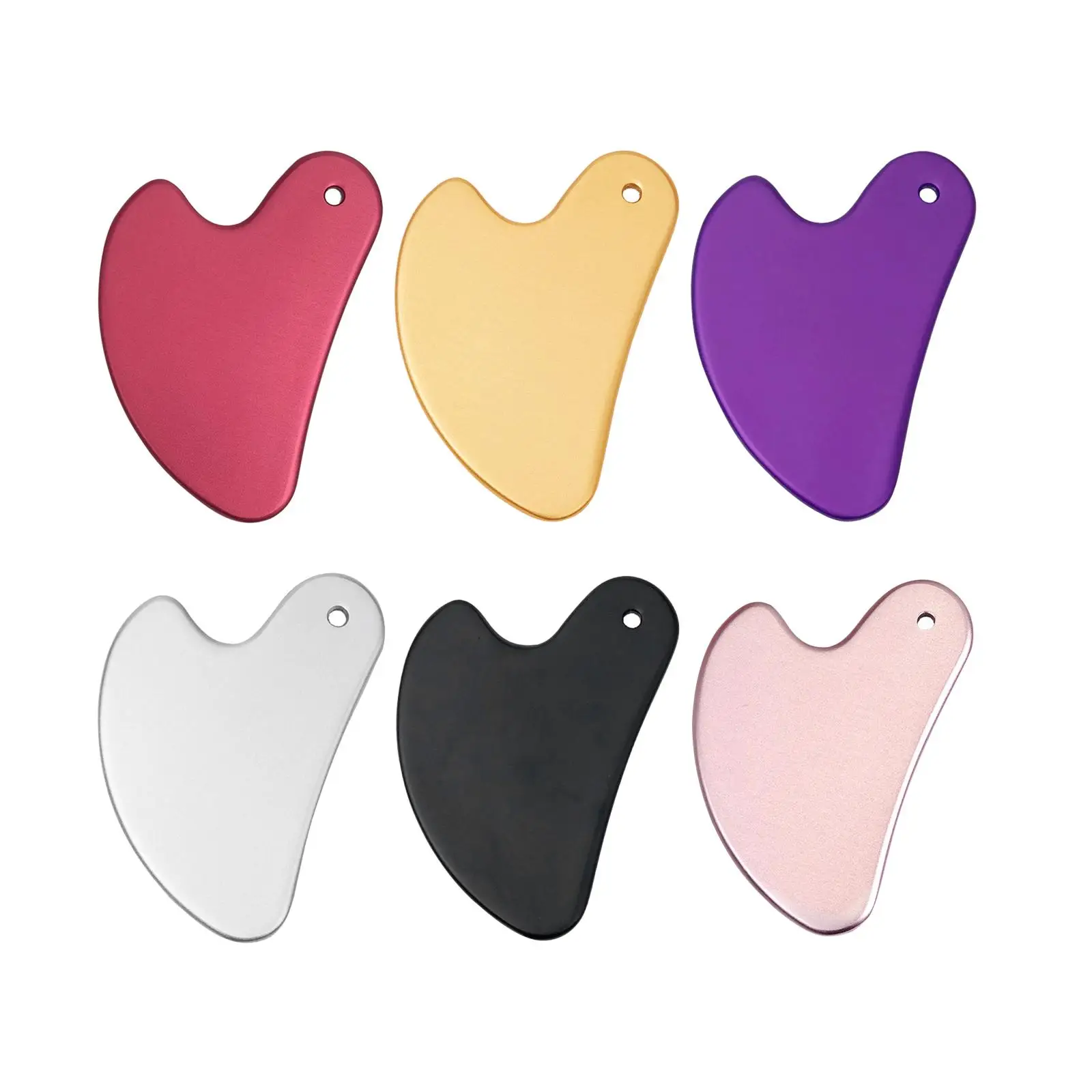 

Металлическая доска для лица Gua Sha для удобного захвата всего тела