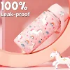 16oz Kids Water Bottle Cartoon Animal Children's Cup With Straw Stainless Steel Vacuum Flacks Thermos Bottle Thermal Mug Cups 3