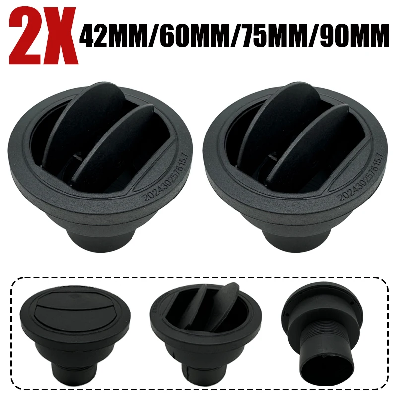 2X42/60/75/90 มม.ที่จอดรถดีเซลเครื่องทําความร้อน WARM Air Vent ท่อ Outlet Rotatable ท่อไอเสีย Joiner Connector รถบรรทุก VAN Camper 1