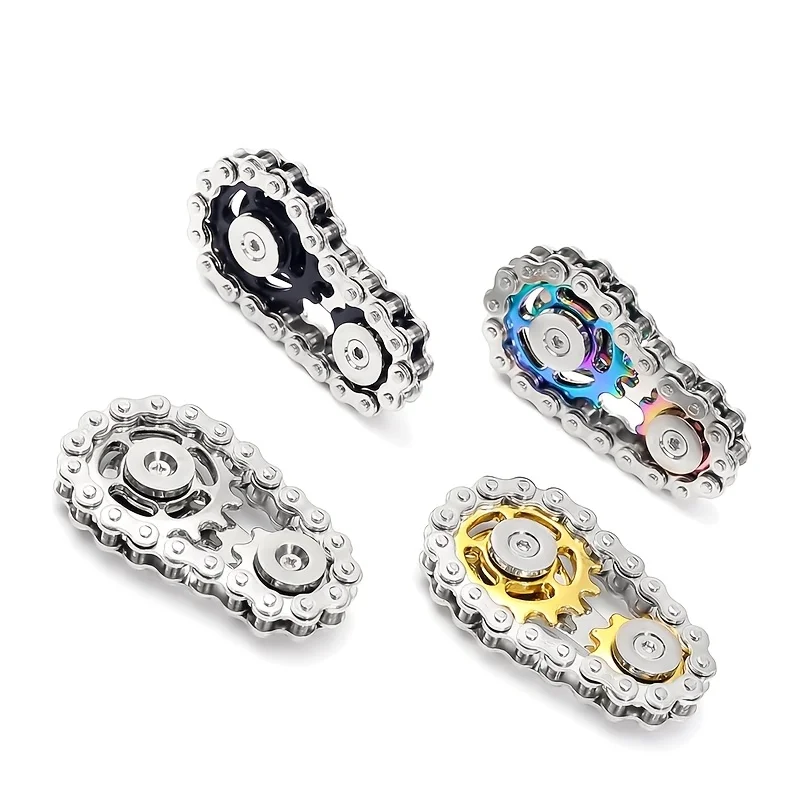 Finger Top Gear gyro Toy Adult stress relief tabletop toy creative fingertip gear chain anxiety relief finger gyro toy