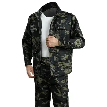 1 Set cappotto da uomo pantaloni da uomo resistenti allo sporco uniforme manica lunga popolare tuta antigraffio traspirante per la scuola 1
