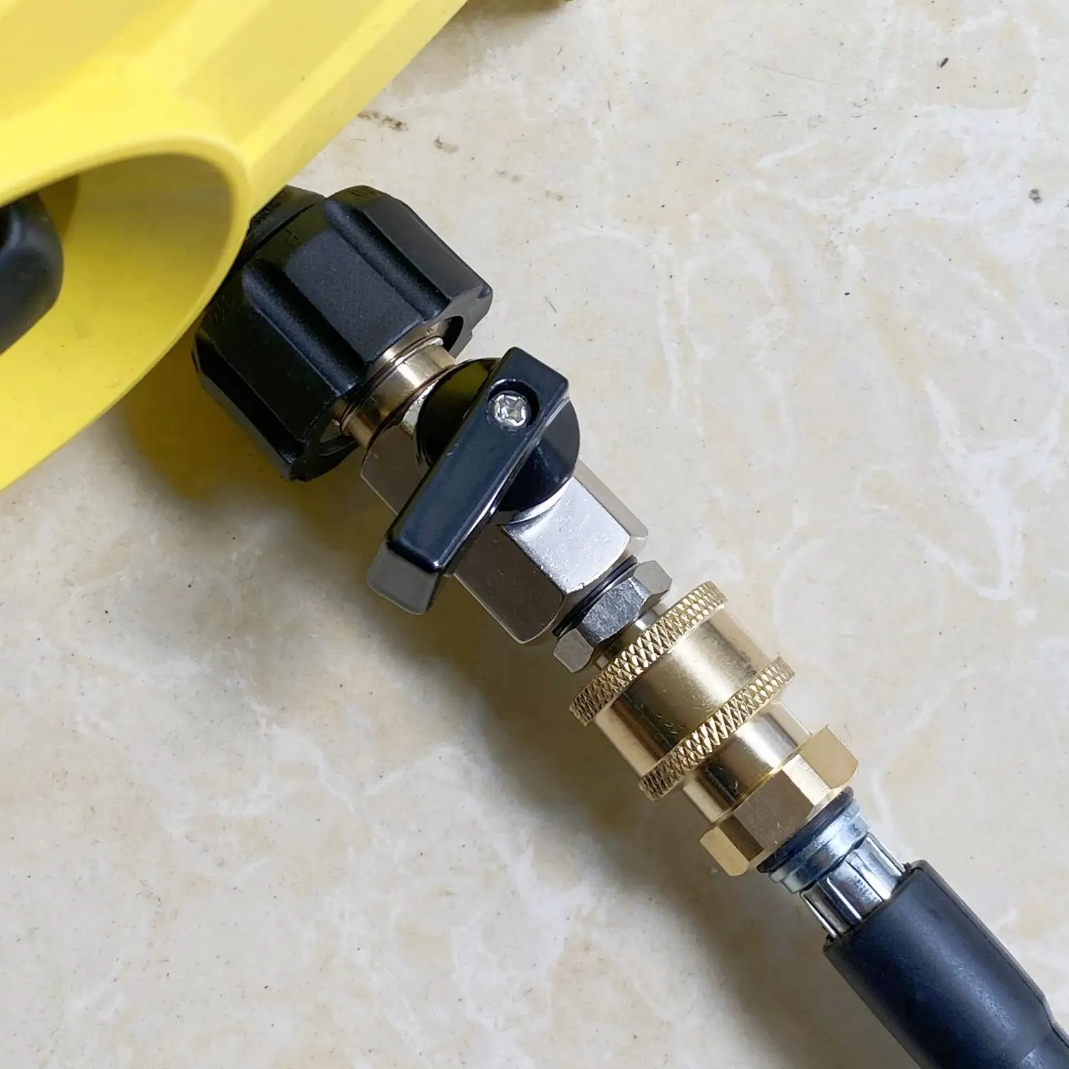 M22 14mm Swivel Connector With Ball Valve To 1/4" Quick Plug Connector On/Off Switch For High Pressure Wash Machine 6