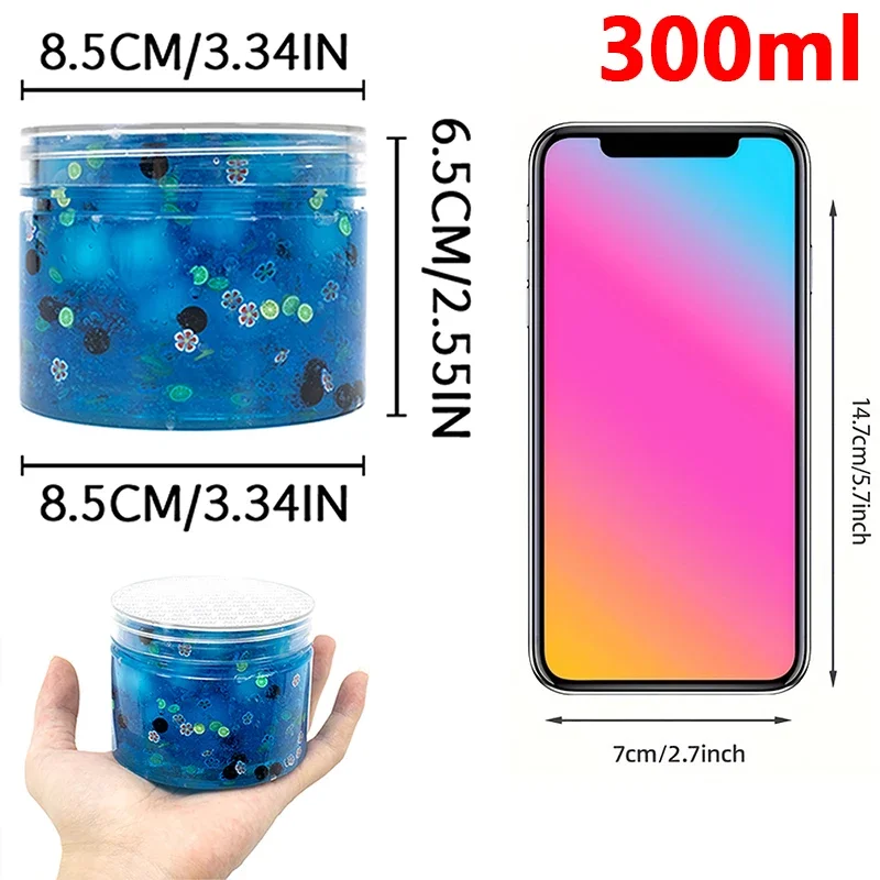 70/300ml Large Capacity Crunchy Slime Kit Premade Crystal Slime Set Super Soft Jelly Cube Party Favor Gifts slime kit